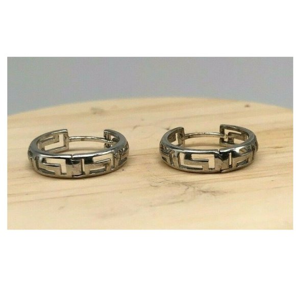 925 Sterling Silver Huggie Earrings - Picture 3 of 7